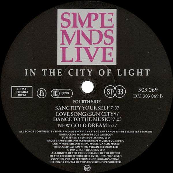 Simple Minds - Live In The City Of Light