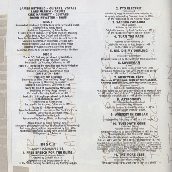 Metallica -Garage Inc.