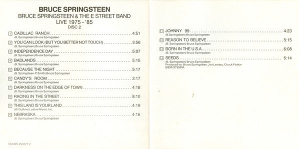 Bruce Springsteen & The E-Street Band -Live/1975-85