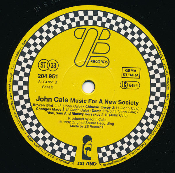 John Cale -Music For A New Society