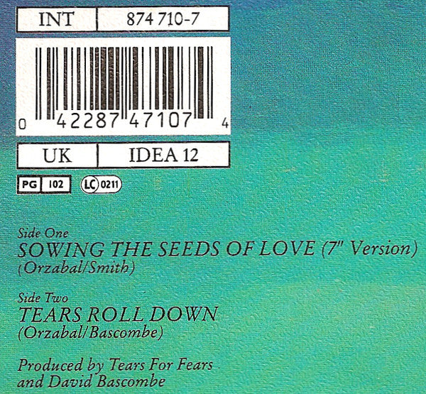 Tears For Fears -Sowing The Seeds Of Love