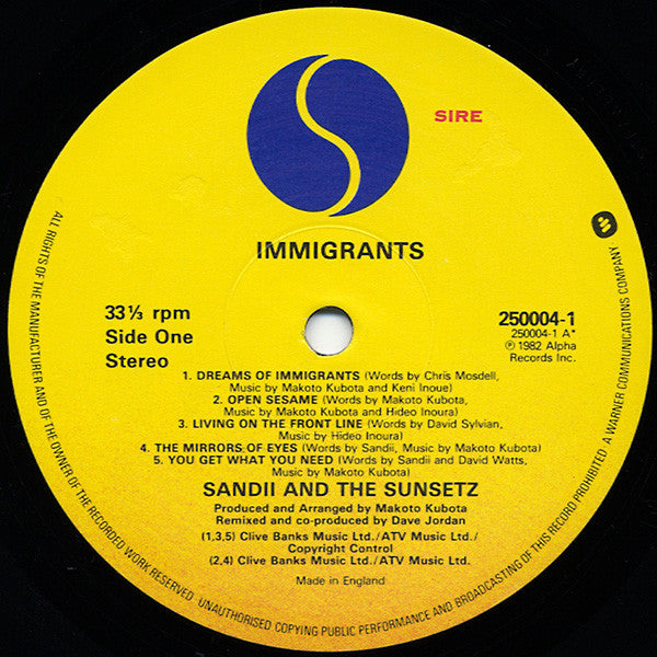 Sandii & The Sunsetz -Immigrants