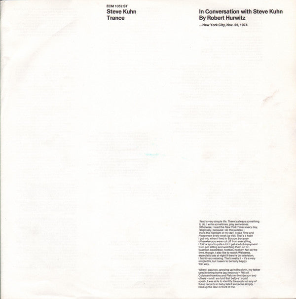 Steve Kuhn -Trance