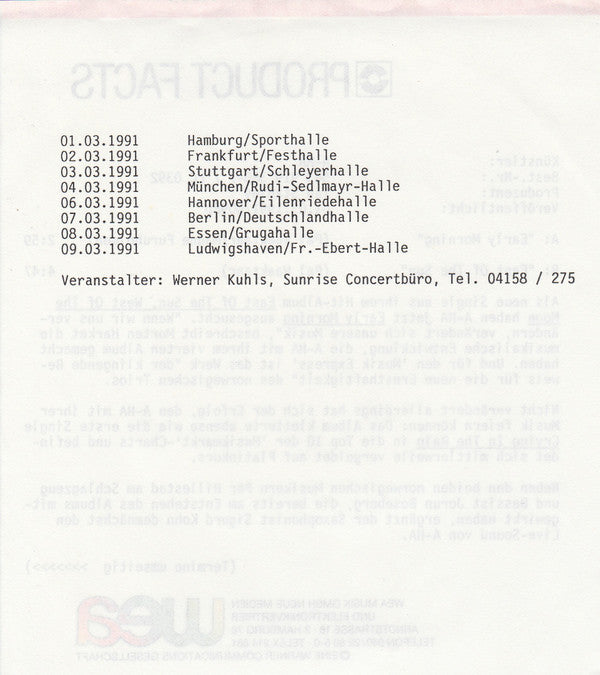 a-ha - Early Morning