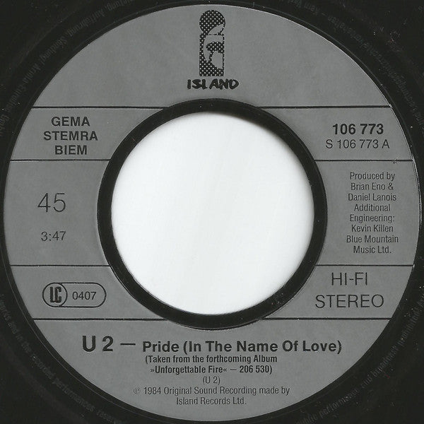 U2 -Pride (In The Name Of Love)