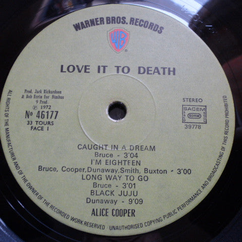 Alice Cooper -Love It To Death