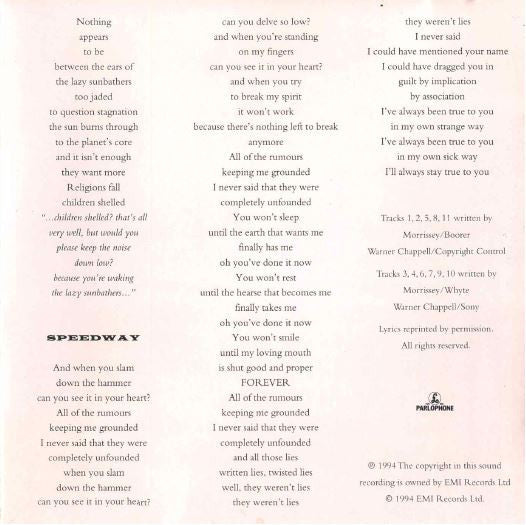 Morrissey - Vauxhall And I