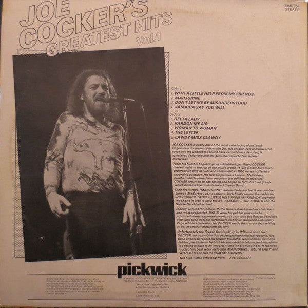 Joe Cocker -Joe Cocker's Greatest Hits Vol. 1