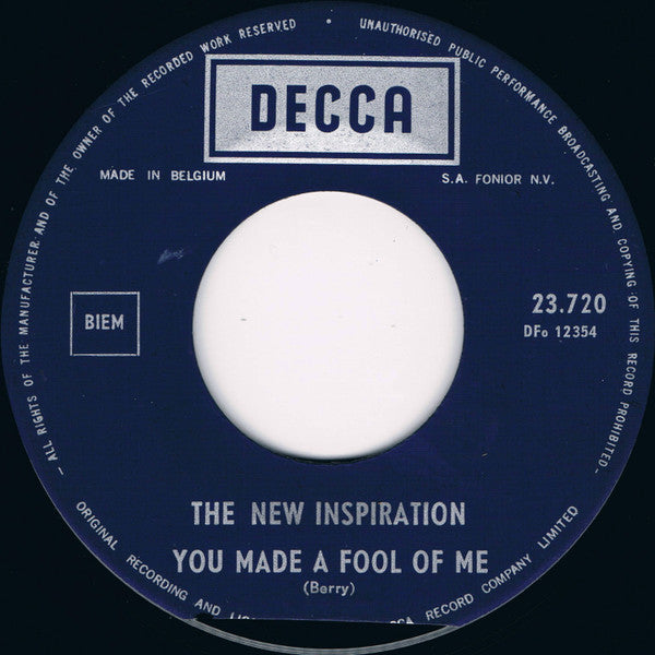 The New Inspiration* -You Made A Fool Of Me / M.T.