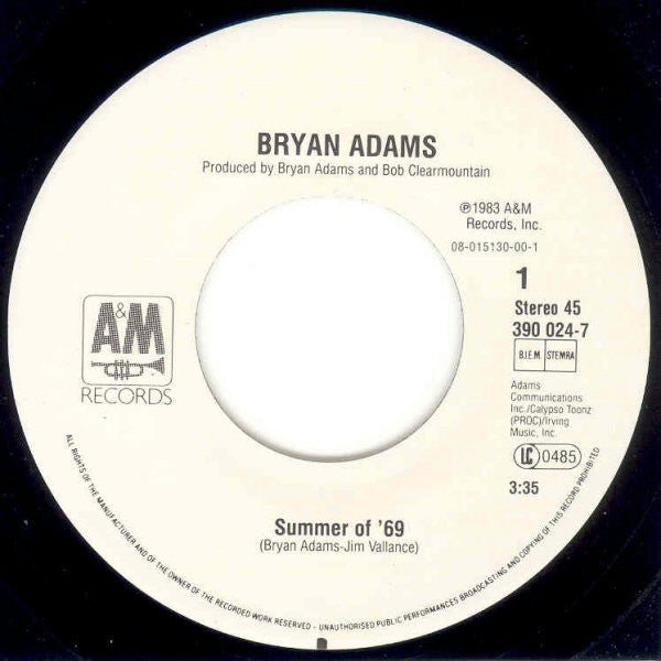 Bryan Adams -Summer Of '69