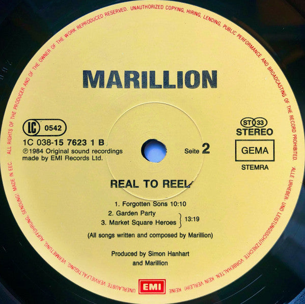 Marillion -Real To Reel