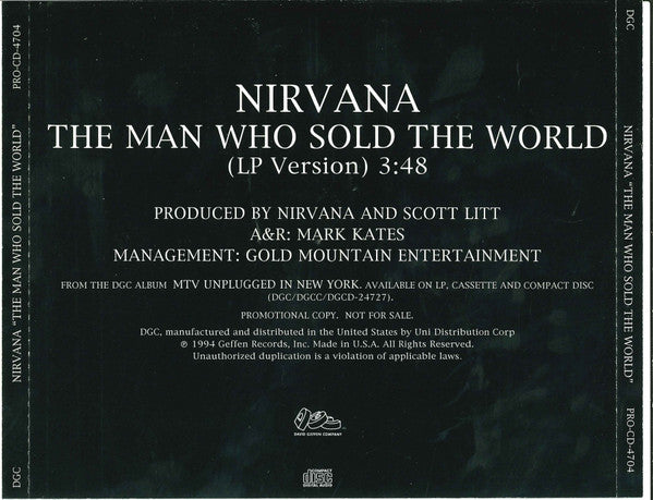 Nirvana -The Man Who Sold The World