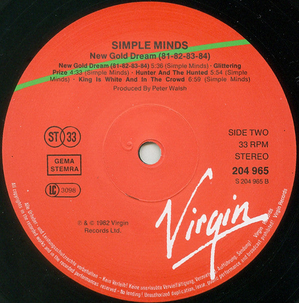 Simple Minds -New Gold Dream (81-82-83-84)