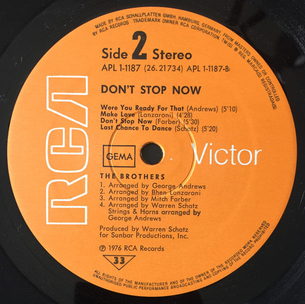 The Brothers -Don't Stop Now