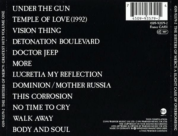 The Sisters Of Mercy -Greatest Hits Volume One (A Slight Case Of Overbombing)