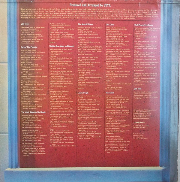 Styx - Paradise Theatre