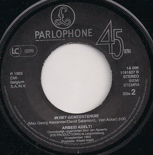 Arbeid Adelt! -Lekker Westers