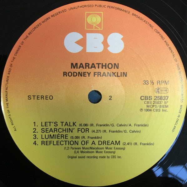 Rodney Franklin -Marathon
