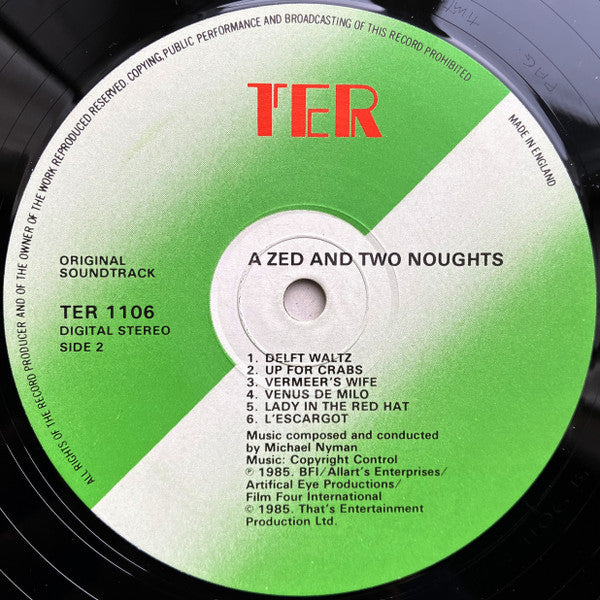 Michael Nyman -Music For Peter Greenaway's Film A Zed & Two Noughts