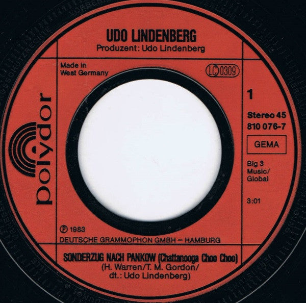 Udo Lindenberg -Sonderzug Nach Pankow