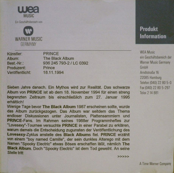 Prince -The Black Album