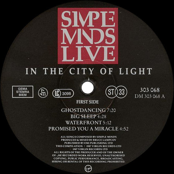 Simple Minds - Live In The City Of Light
