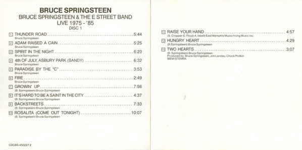 Bruce Springsteen & The E-Street Band -Live/1975-85