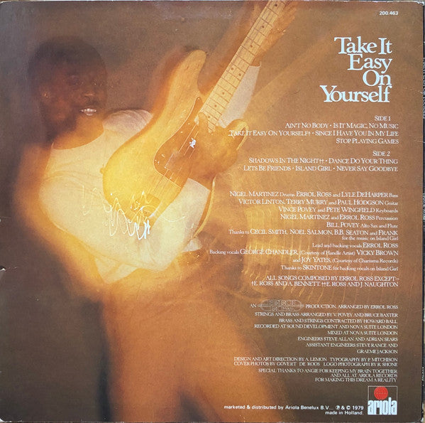 Errol Ross -Take It Easy On Yourself