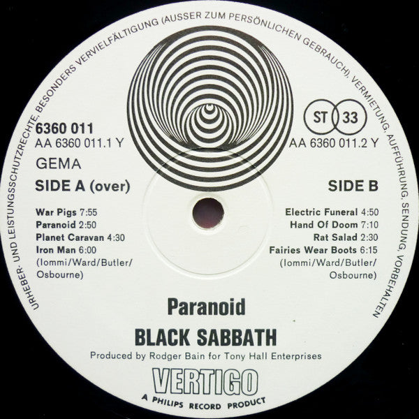 Black Sabbath -Paranoid