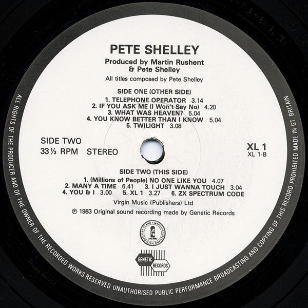 Pete Shelley -XL·1