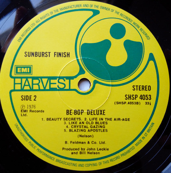 Be-Bop Deluxe* -Sunburst Finish