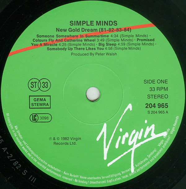 Simple Minds -New Gold Dream (81-82-83-84)