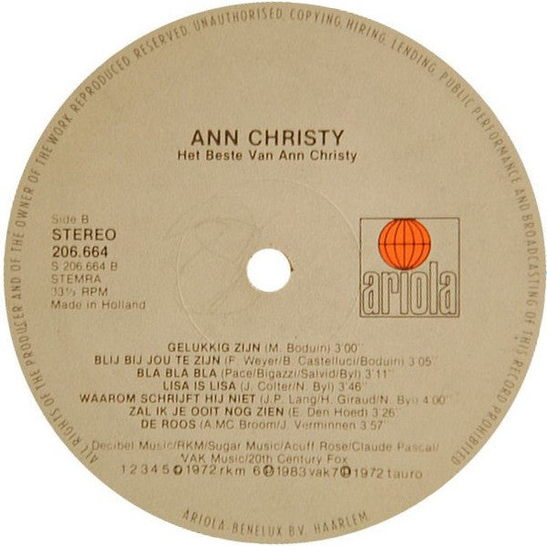 Ann Christy - Het Beste Van Ann Christy