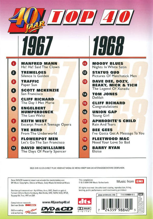 Various -40 Jaar Top 40 - 1967-1968