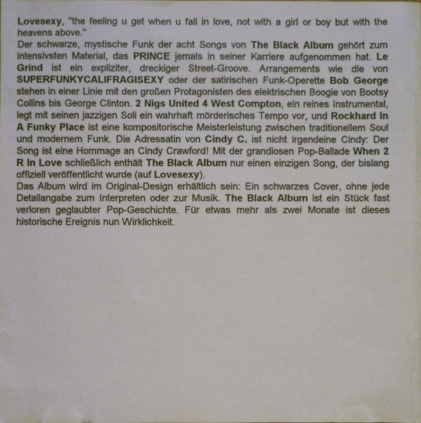 Prince -The Black Album