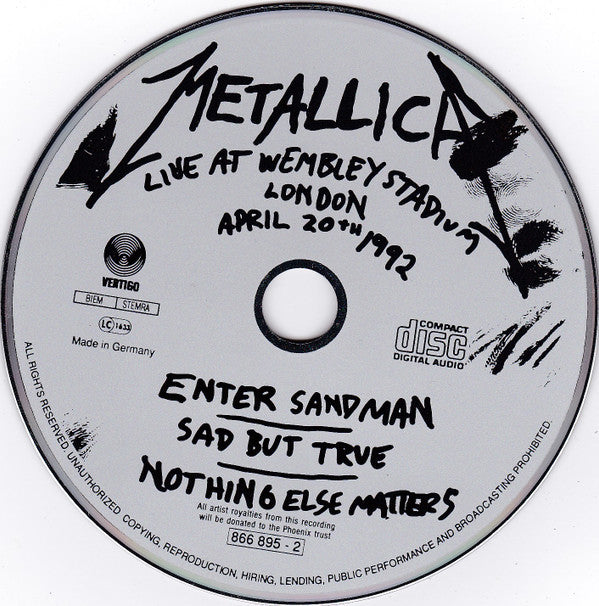 Metallica -Nothing Else Matters (Live At Wembley Stadium London April 20th 1992)