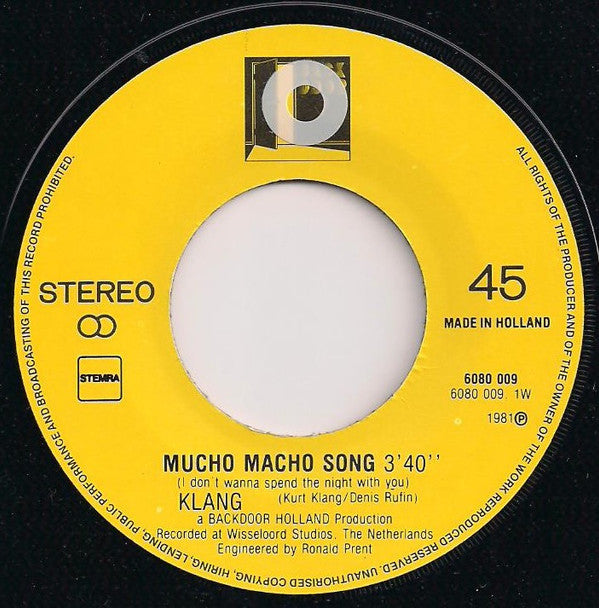 Klang (3) -Mucho Macho Song