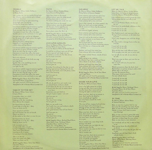 Earth, Wind & Fire -Faces