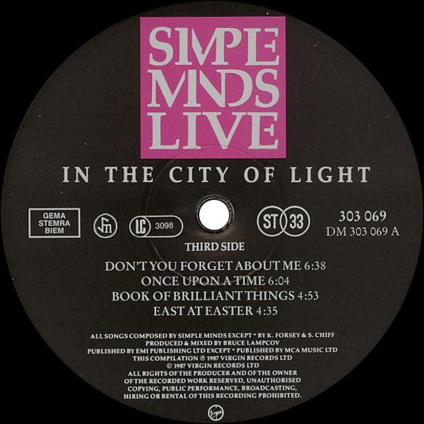 Simple Minds - Live In The City Of Light