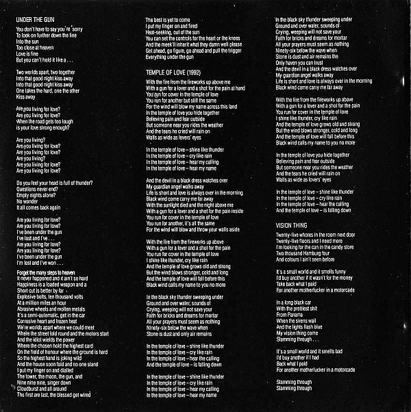 The Sisters Of Mercy -Greatest Hits Volume One (A Slight Case Of Overbombing)