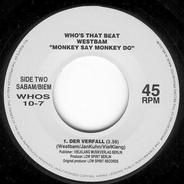 West Bam* -Monkey Say Monkey Do