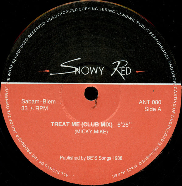 Snowy Red -Treat Me / Euroshima (Wardance)