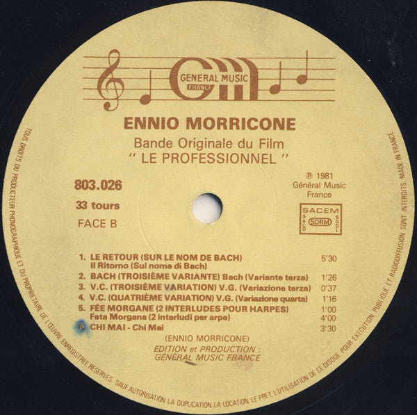 Ennio Morricone -Le Professionnel (Bande Originale Du Film)