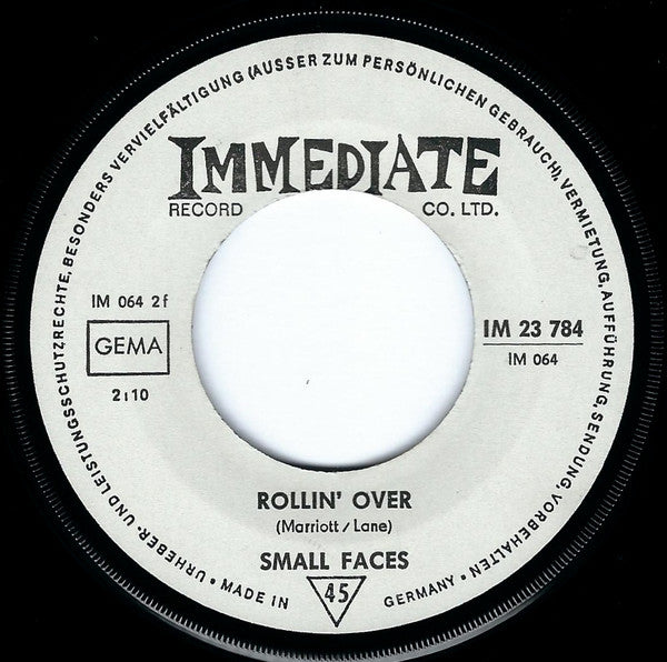 Small Faces -Lazy Sunday b/w Rollin' Over