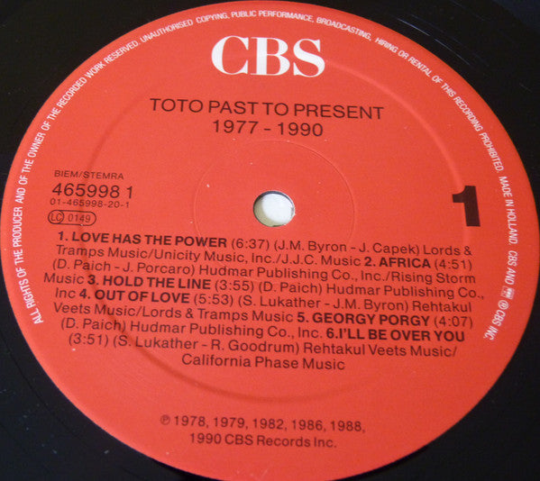 Toto -Past To Present 1977 - 1990