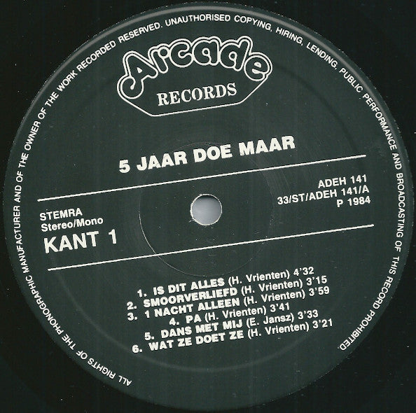 Doe Maar -5 Jaar Doe Maar - Het Complete Overzicht