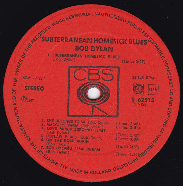 Bob Dylan -Subterranean Homesick Blues