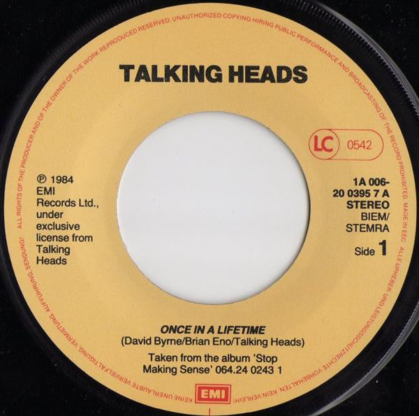 Talking Heads -Once In A Lifetime