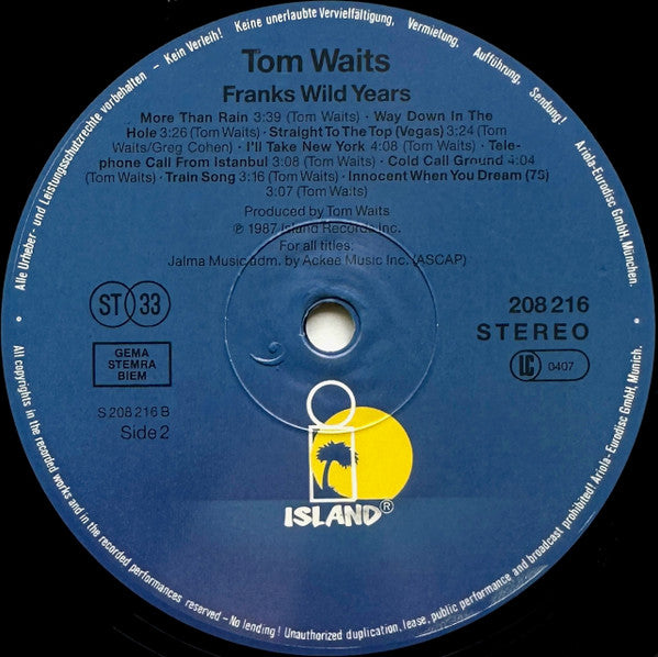 Tom Waits -Franks Wild Years