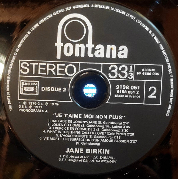 Jane Birkin - Je T'Aime Moi Non Plus